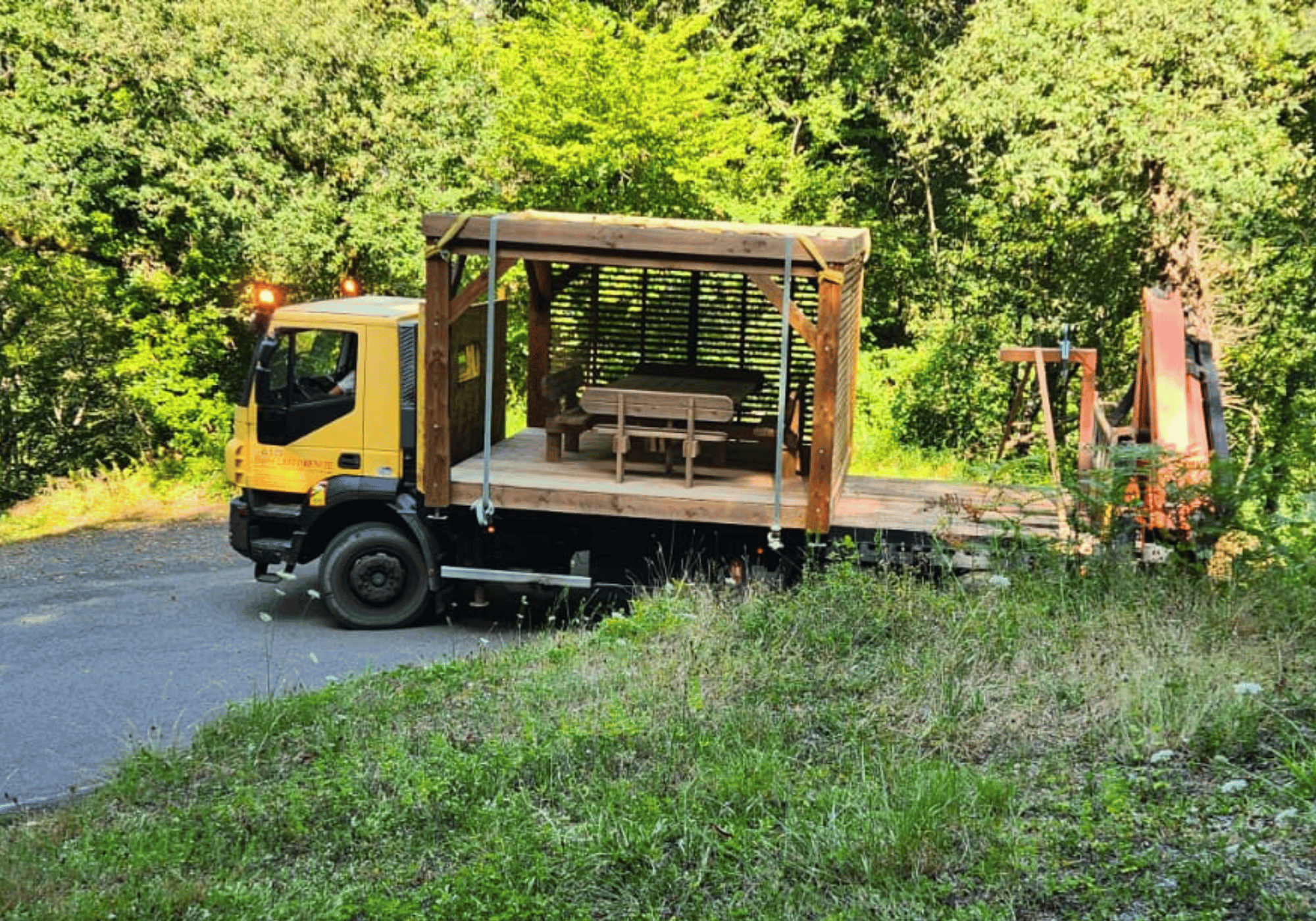 livraison kiosque bois